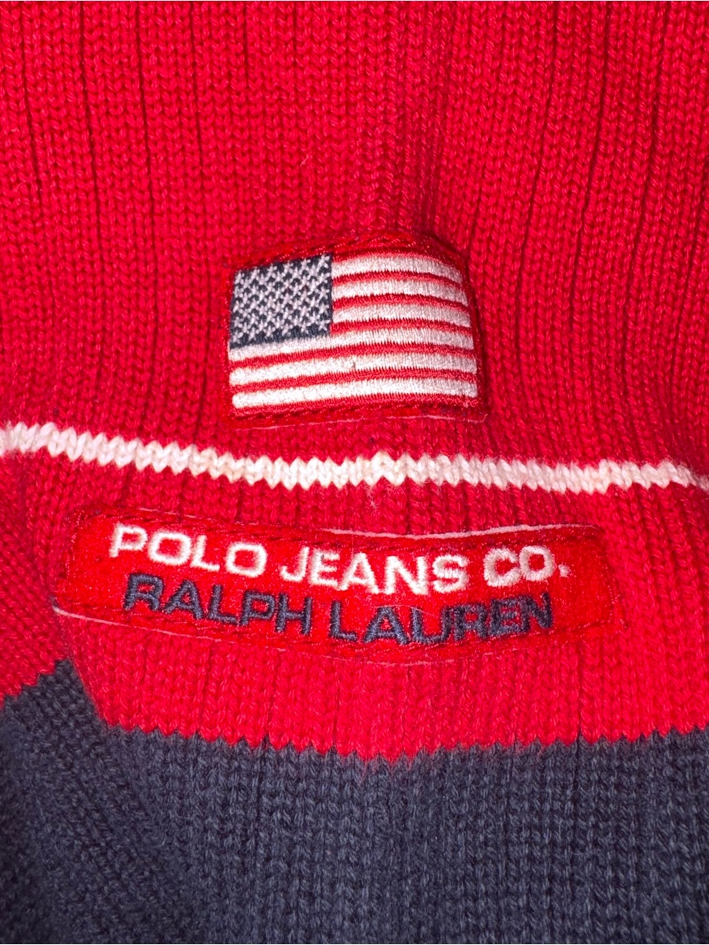 Vintage Polo Jeans Co. Ralph Lauren Colorblock Knit Turtleneck Sweater - Picture 5 of 8